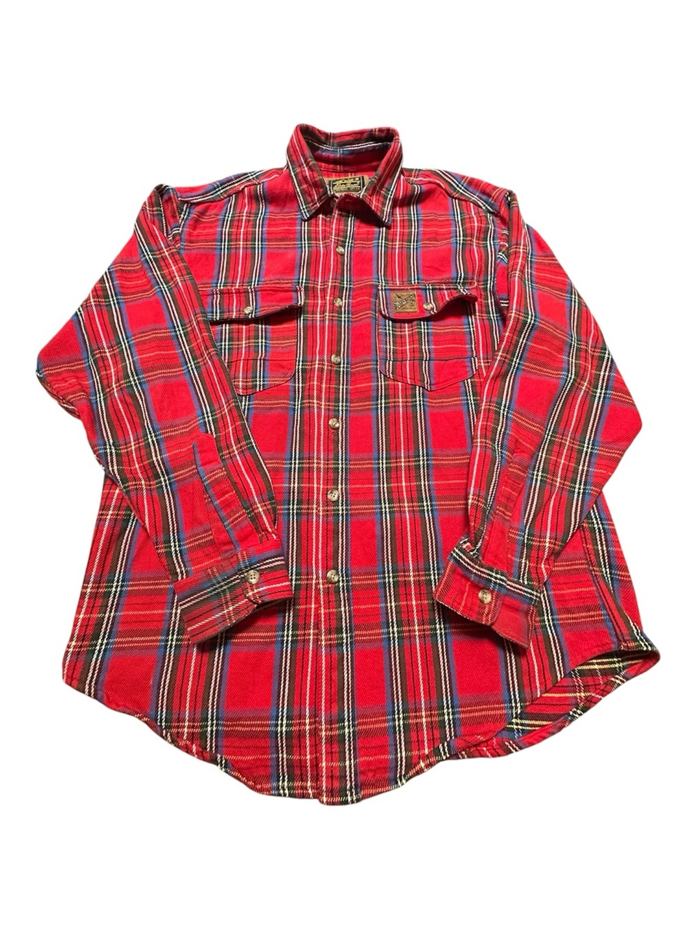 Vintage Eddie Sport Shop Bauer Red Plaid Button-Down Shirt